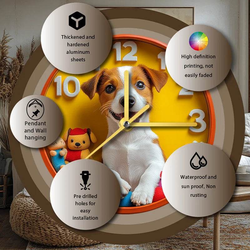 Jack Russell Terrier Silent Wall Clock - Montero Milan