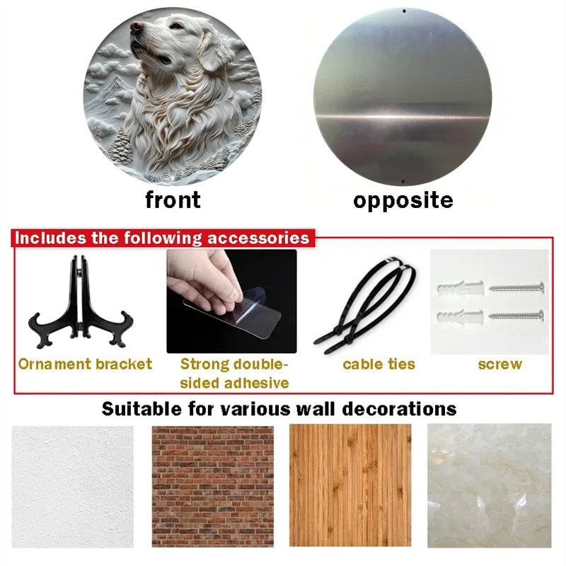 Great Pyrenees Dog Flat 3D Ornament - Montero Milan