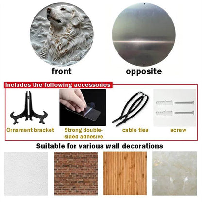 Great Pyrenees Dog Flat 3D Ornament - Montero Milan