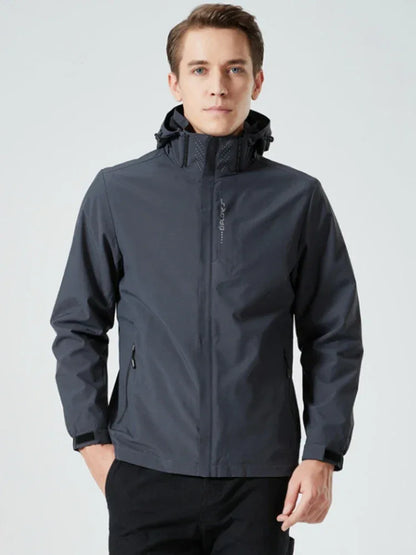 Autumn New Men's Mountaineering Jacket Windproof and Waterproof Fabric Fashion Hip Hop Design Casual Oversize Outdoors Coat