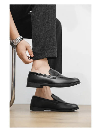 Autumn Suede Loafers Man Large Size 45 Comfort Slip-on Casual Shoes Men Flats Retro Brown Moccasins For Men zapatos de hombre