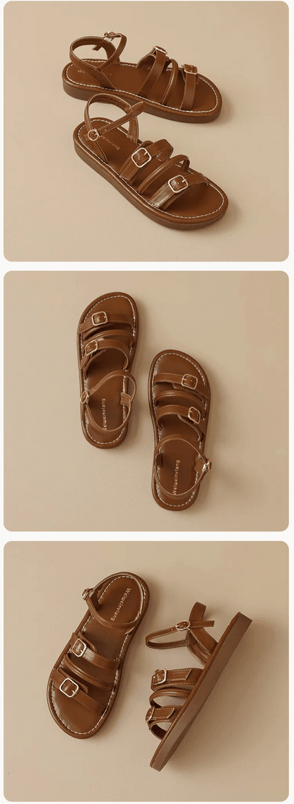 Vesta Leather Sandals - Montero Milan