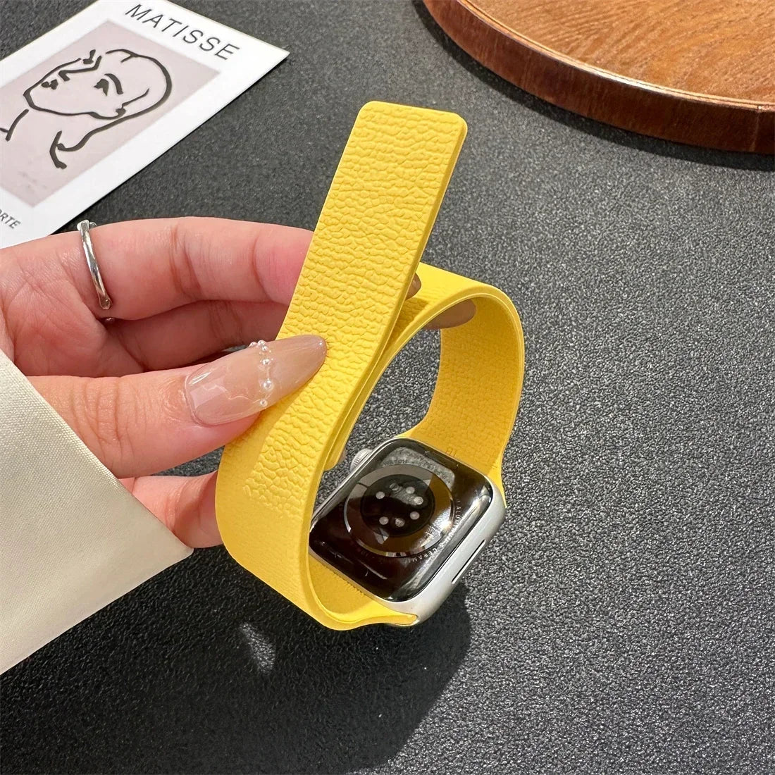 Magnetic Leather Apple Watch Band