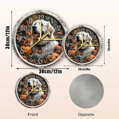 White Retriever Silent Wall Clock - Montero Milan