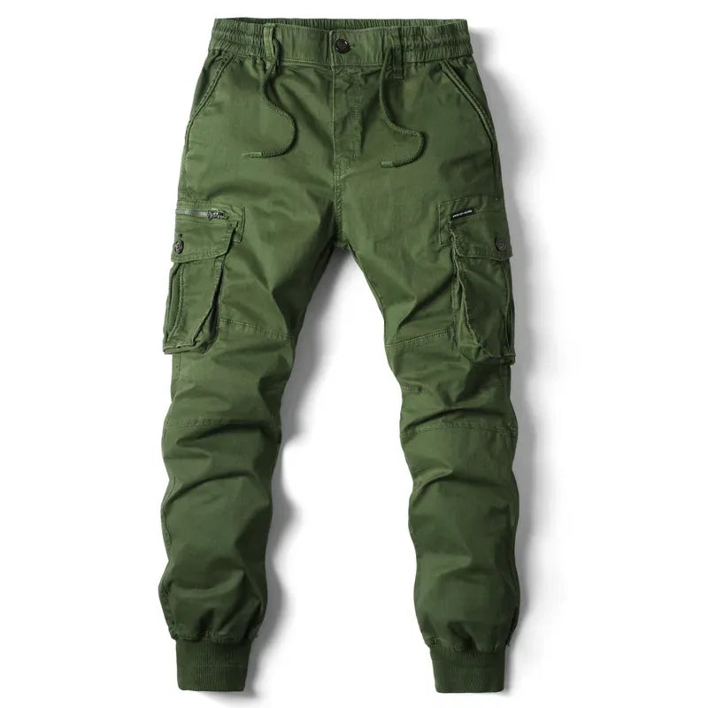 2025 New Spring Men's Cotton Cargo Pants Clothing Autumn Casual Fashion Elastic Waist Quality Pantalones Tipo Cargo Pants Men