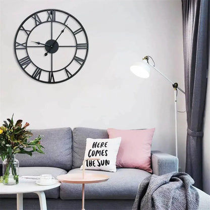 Classic Roman Numeral Metal Wall Clock - Montero Milan