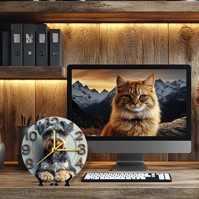 Schnauzer Silent Wall Clock - Montero Milan