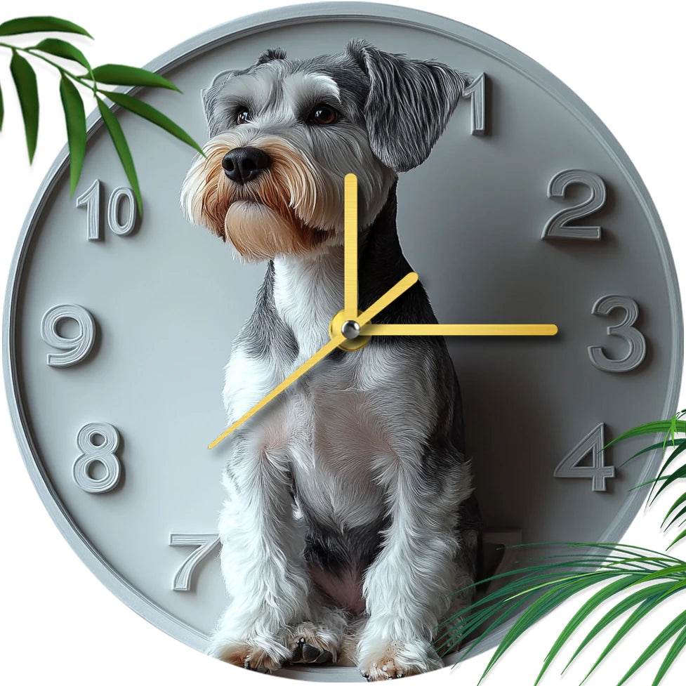 Schnauzer Silent Wall Clock - Montero Milan