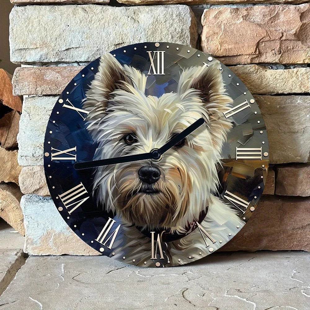 West Highland White Terrier Silent Wall Clock - Montero Milan
