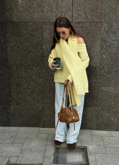 Hirsionsan 2025 New Soft Loose V Or O Neck Knitted Sweaters Women Winter Solid Female Pullovers Warm Basic Knitwear Jumper