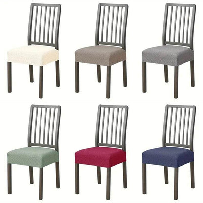 1PC Stretch Dining Chair Seat Cover Jacquard Solid Color Chairs Covers Removable Anti-Dust Chair Cushion Slipcovers Hotel Home - Montero Milan