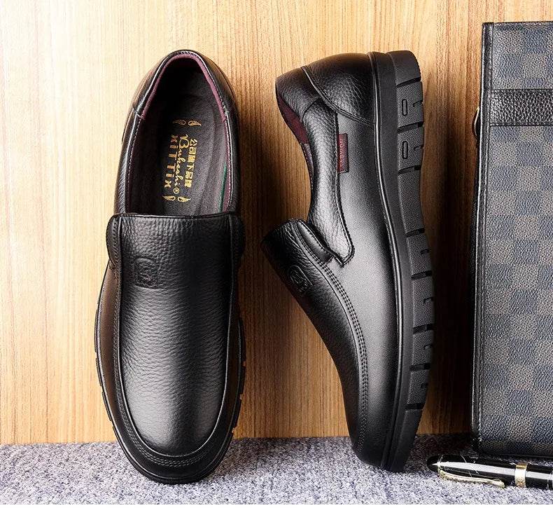 Genuine Leather Casual Shoes For Men Flat Platform Walking Shoes Outdoor Footwear Loafers Breathable Sneakers Handmade Shoes - Montero Milan