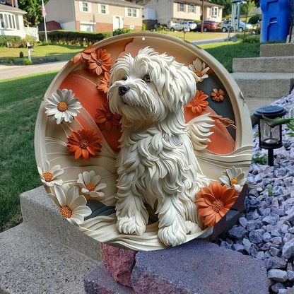 Maltese Dog Flat 3D Ornament - Montero Milan