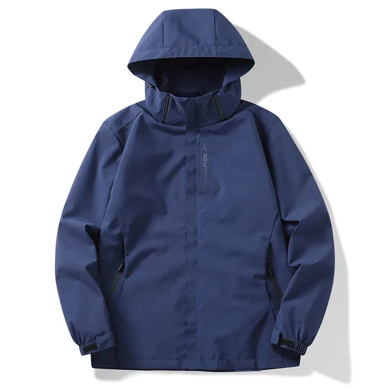 Autumn New Men's Mountaineering Jacket Windproof and Waterproof Fabric Fashion Hip Hop Design Casual Oversize Outdoors Coat