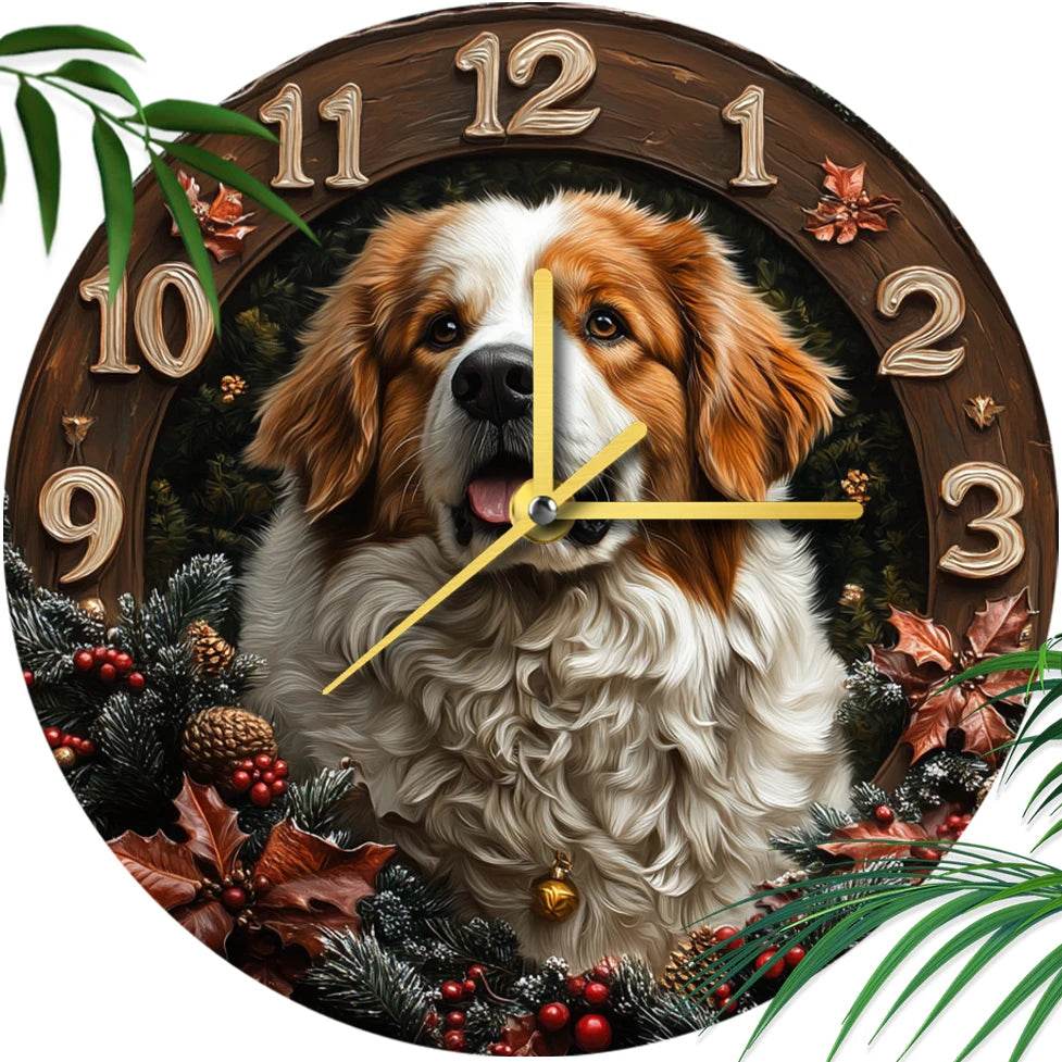 White Retriever Silent Wall Clock - Montero Milan
