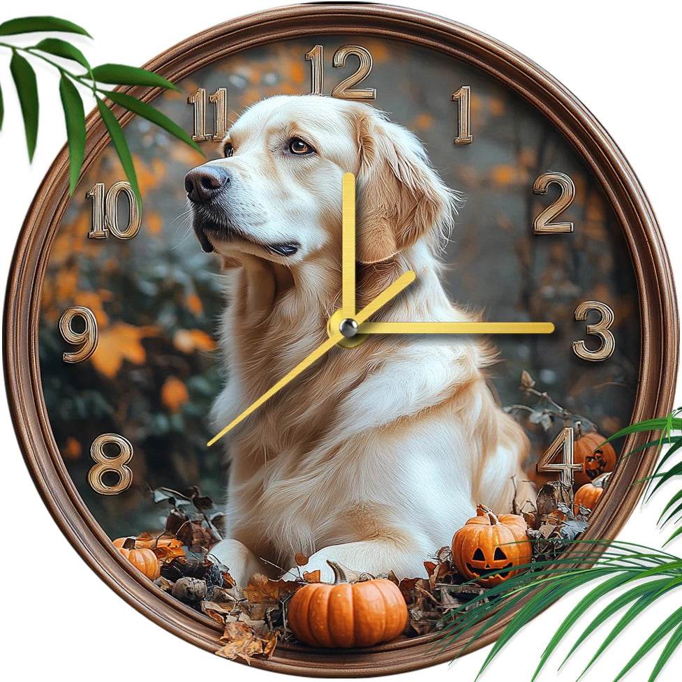 Golden Retriever Silent Wall Clock - Montero Milan