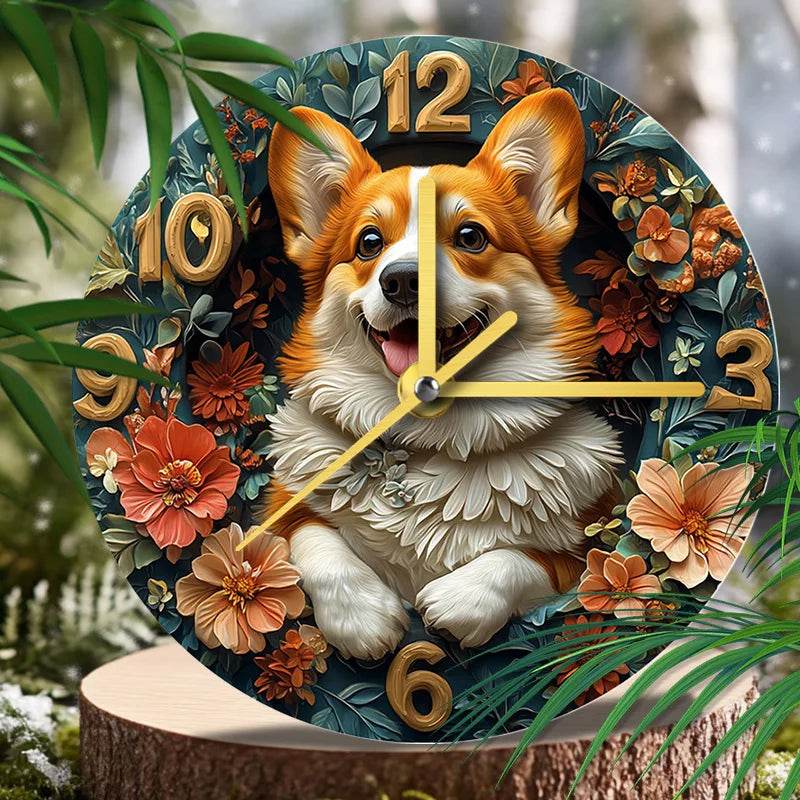 Corgi Silent Wall Clock - Montero Milan