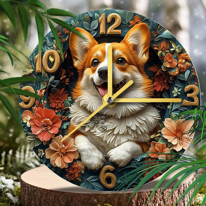Corgi Silent Wall Clock - Montero Milan