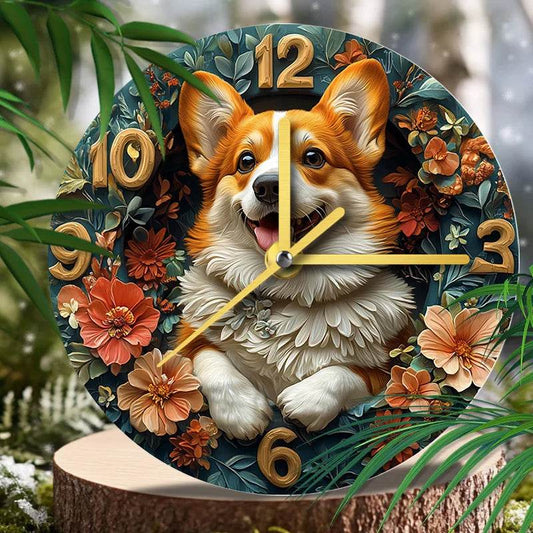 Corgi Silent Wall Clock - Montero Milan