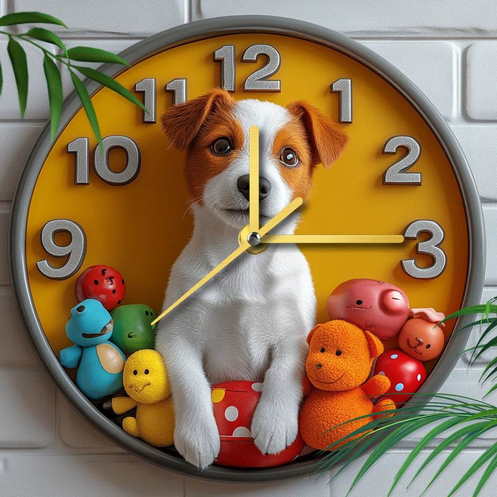 Jack Russell Terrier Silent Wall Clock - Montero Milan