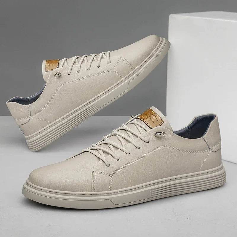 Genuine Leather Casual Oxford Sneakers - Montero Milan