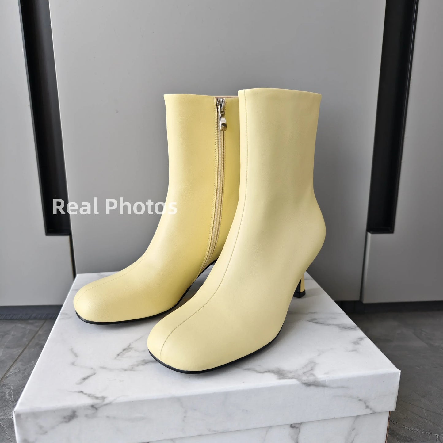 FEDONAS Fashion Women Genuine Leather Thin High Heels Warm Autumn Winter Ankle Boots Round Toe Short Elegant Short Boots Shoes