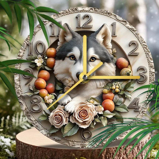 Alaskan Malamute Silent Wall Clock - Montero Milan