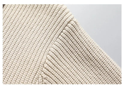 Two-Tone Knit Button Cardigan