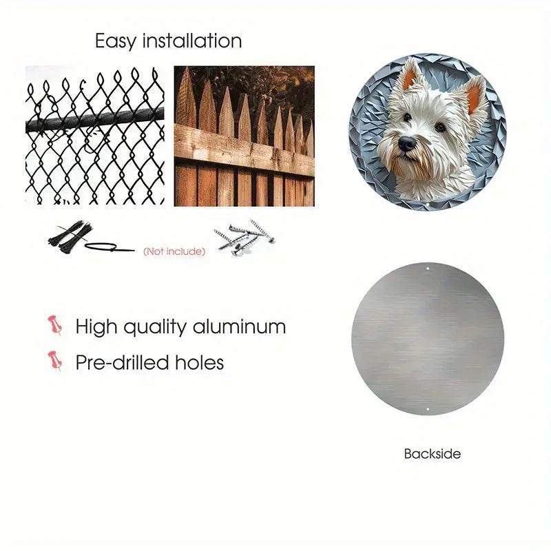 West Highland White Terrier Dog Flat 3D Ornament - Montero Milan