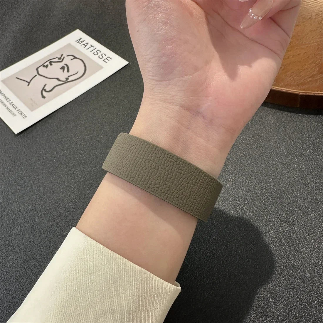 Magnetic Leather Apple Watch Band