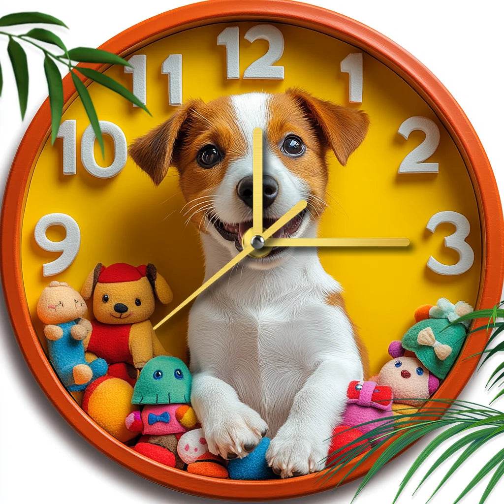 Jack Russell Terrier Silent Wall Clock - Montero Milan