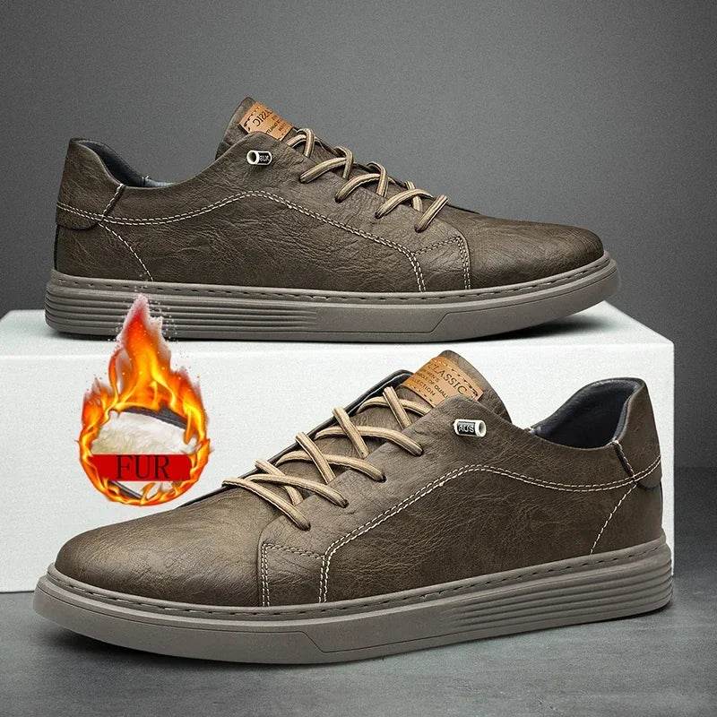 Genuine Leather Casual Oxford Sneakers - Montero Milan