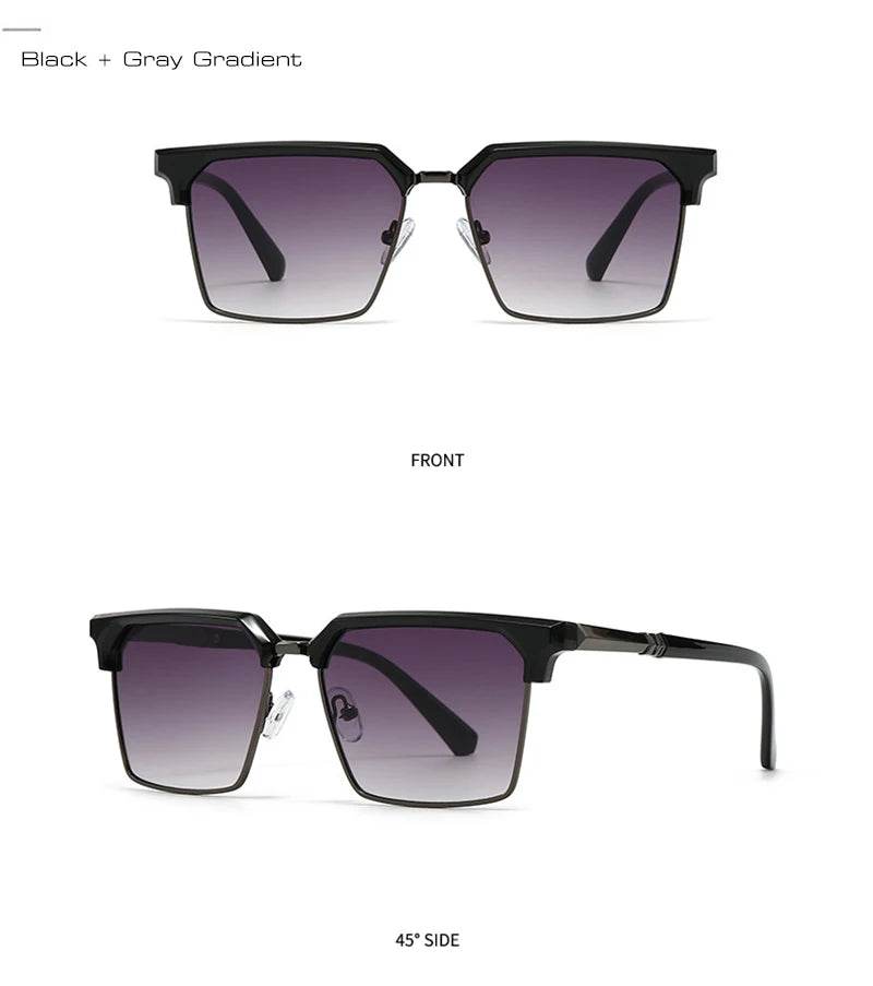 SHAUNA Square Women Fashion Sunglasses Gradient Men Vintage Green Sun Glasses Shades UV400 - Montero Milan