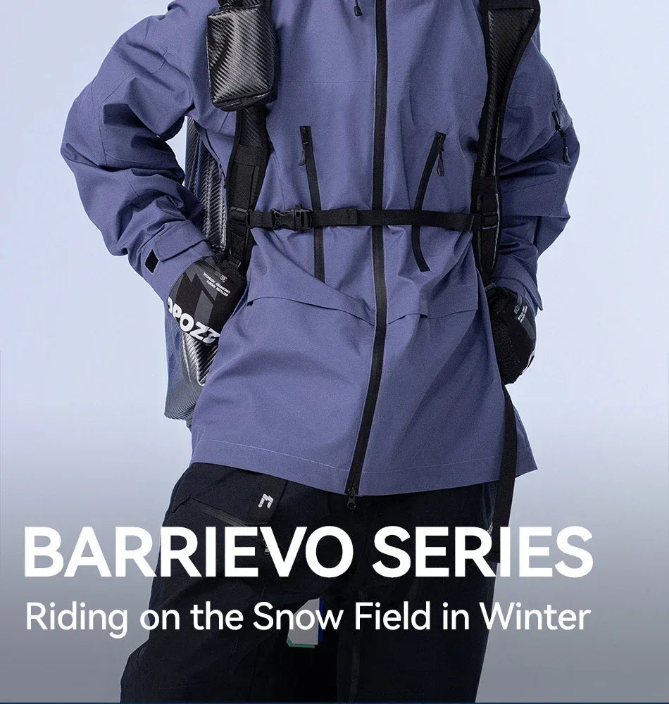 COPOZZ Ski Jacket Women Man Hooded Ski Wear Windproof Winter Overalls Hoodie Waterproof Outdoor Sports Clothing Snowboard