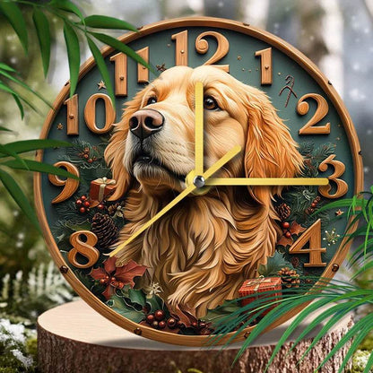 Golden Retriever Silent Wall Clock - Montero Milan