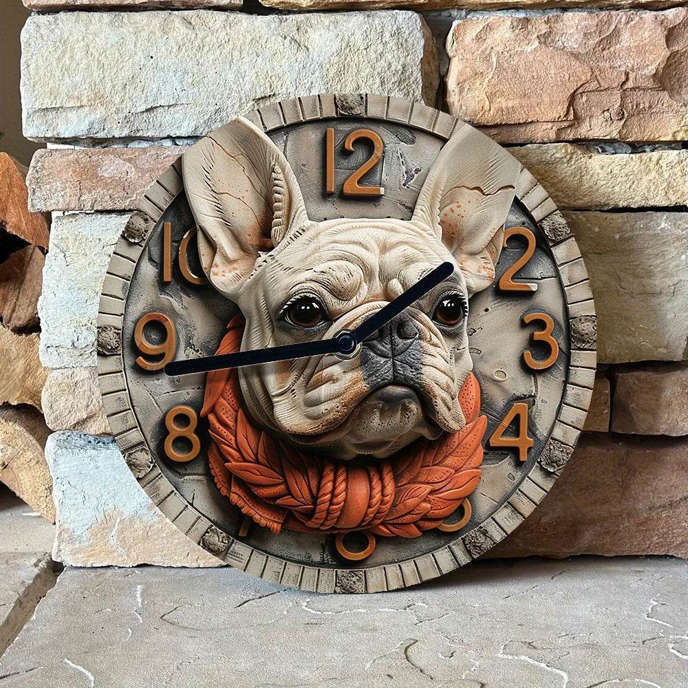 French Bulldog Silent Wall Clock - Montero Milan