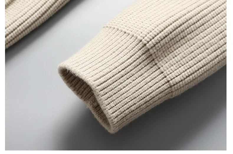 Two-Tone Knit Button Cardigan