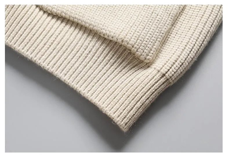 Two-Tone Knit Button Cardigan