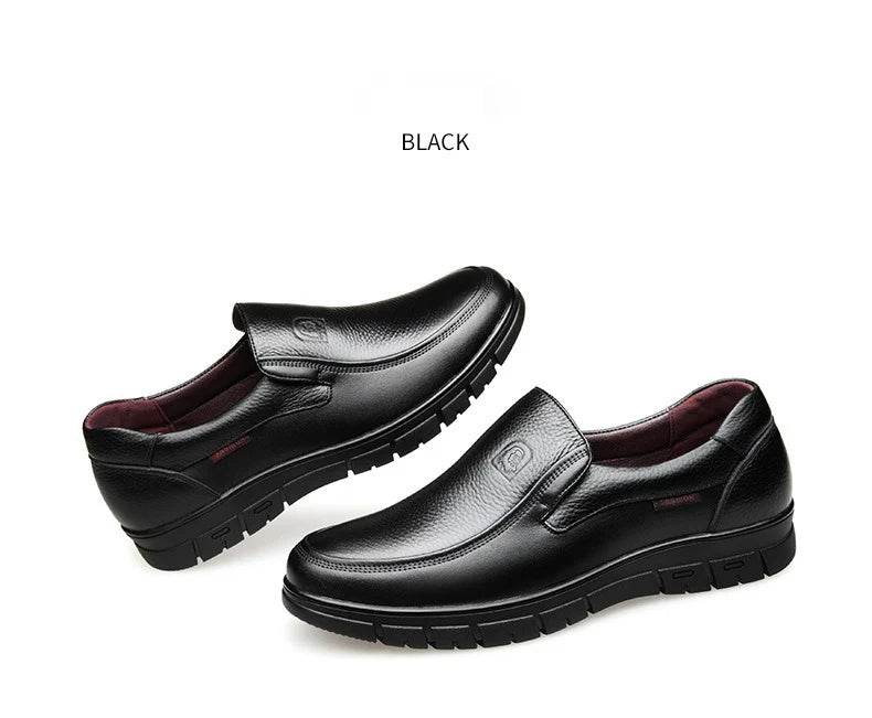Genuine Leather Casual Shoes For Men Flat Platform Walking Shoes Outdoor Footwear Loafers Breathable Sneakers Handmade Shoes - Montero Milan