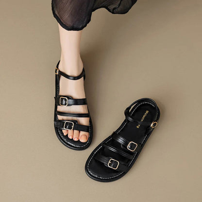 Vesta Leather Sandals - Montero Milan