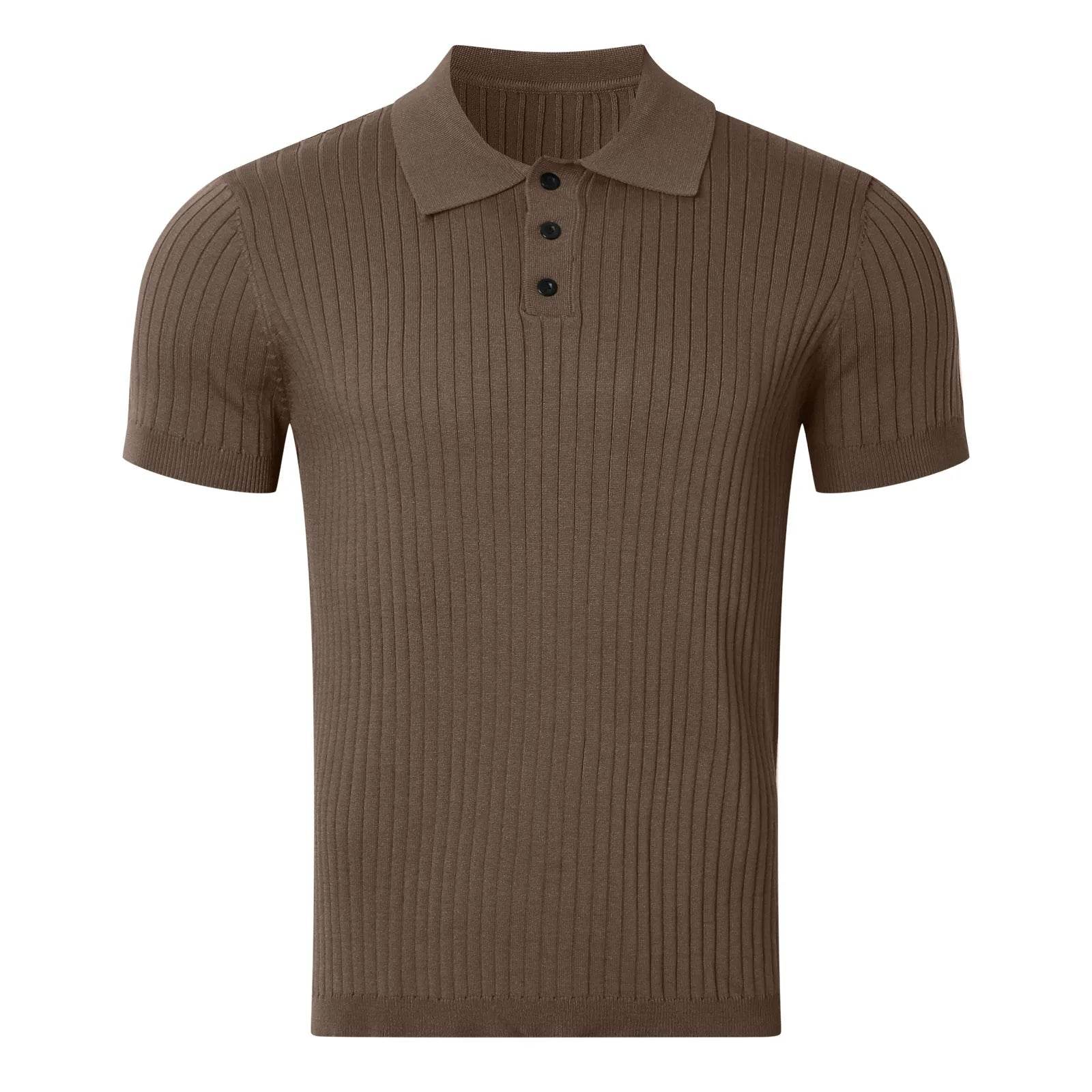 Retro Knit Striped Polo Shirt - Montero Milan