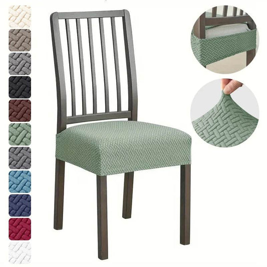 1PC Stretch Dining Chair Seat Cover Jacquard Solid Color Chairs Covers Removable Anti-Dust Chair Cushion Slipcovers Hotel Home - Montero Milan