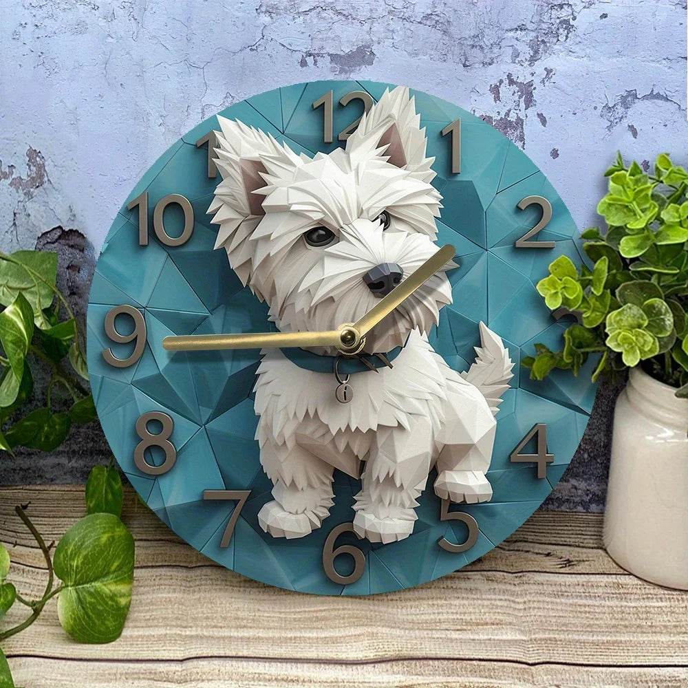 West Highland White Terrier Silent Wall Clock - Montero Milan