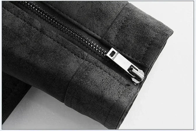 Retro Wool-Lined Leather Jacket