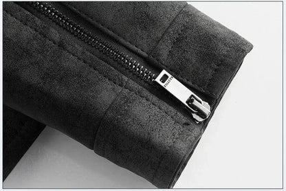 Retro Wool-Lined Leather Jacket