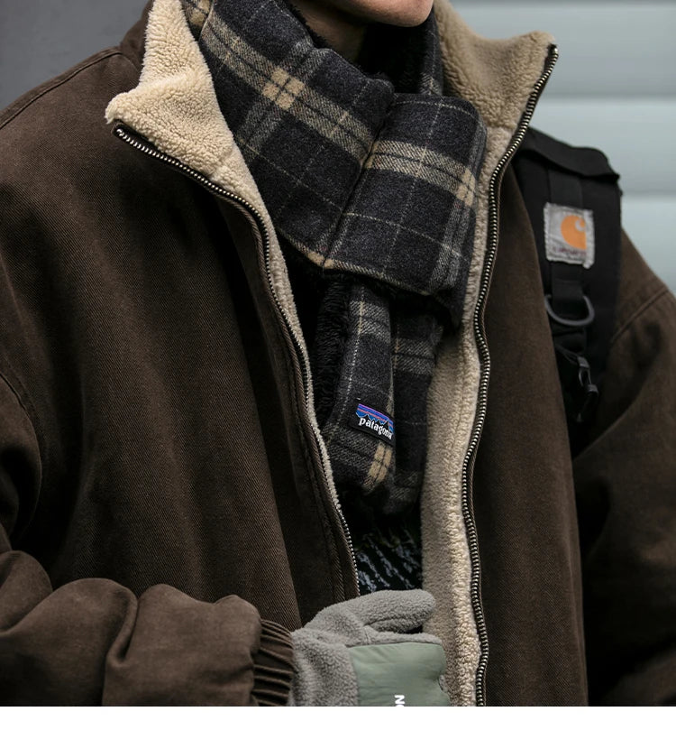 Vintage Fleece Bomber Jacket