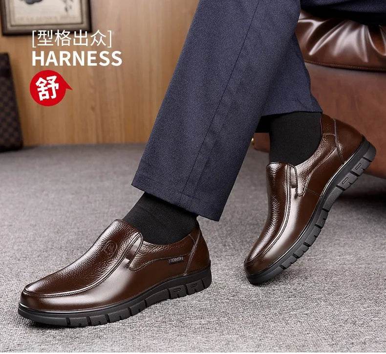 Genuine Leather Casual Shoes For Men Flat Platform Walking Shoes Outdoor Footwear Loafers Breathable Sneakers Handmade Shoes - Montero Milan