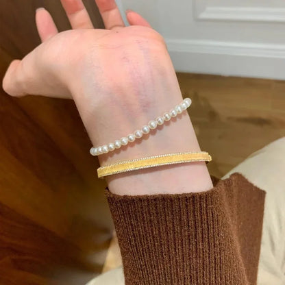 Vintage Charm High quality brushed Mobius bracelets for women twisted rope inlaid diamonds layered bangles wedding jewelry gift