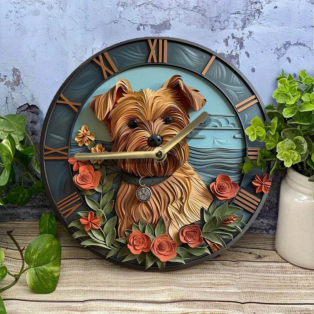 Yorkshire Terrier Silent Wall Clock - Montero Milan