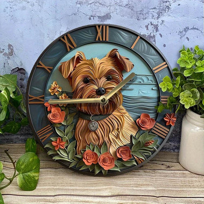 Yorkshire Terrier Silent Wall Clock - Montero Milan